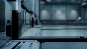 3D rendering of realistic sci-fi spaceship corridor video