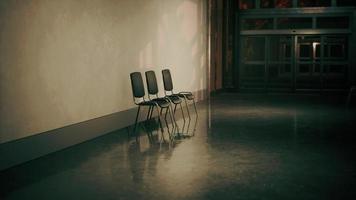 empty corridor in hospital with chairs video