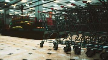 covid-19 epidemic and empty supermarket