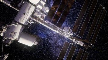 estação espacial internacional no espaço sideral video