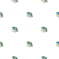 Chameleon seamless pattern. Background of tropical lizard. vector