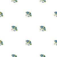 Chameleon seamless pattern. Background of tropical lizard. vector