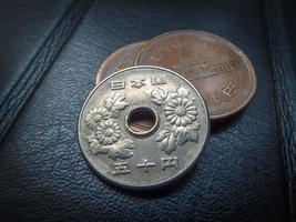 JAPANESE COIN MONEY, CURRENCY, CONCEPT, BUSINESS photo