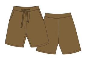 Technical sketch sport shorts pants design.