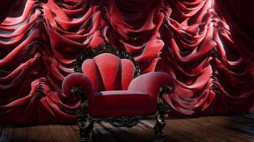 luxurious theater curtain stage with chair video