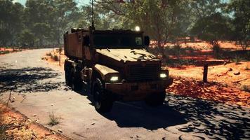 convoy armored vehicle on the road video