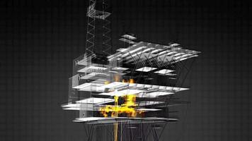 piattaforma di elaborazione centrale di petrolio e gas a rotazione ad anello video