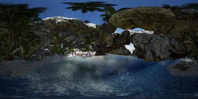 vr 360 cueva paraíso mar azul y cielo video