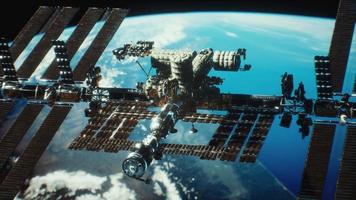 International Space Station. Elements of this image furnished by NASA video