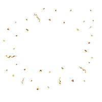 Abstract Confetti and Glossy Glitter Ribbon for Party Holiday Background. Vector Illustration