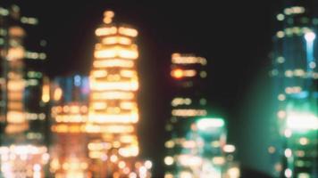 blurred cityscape background scene at night