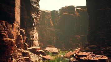 il fiume colorado taglia la roccia al Grand Canyon video