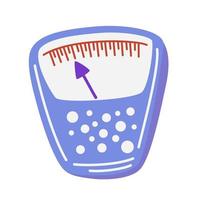 Scales for measuring weight. Floor Scales for Bathroom Fitness Room and Weight Control. Vector illustration cartoon flat icon isolated on white.