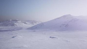 paesaggio aereo di montagne innevate e coste ghiacciate in Antartide video