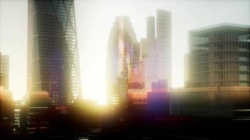 concetto di città di londra al tramonto video