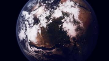 bella vista spaziale della terra con formazione di nubi video