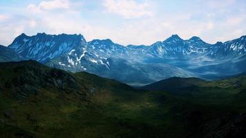 mountains with snow capped peaks in summer video