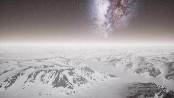 Milky Way above Snow Covered Terrain video