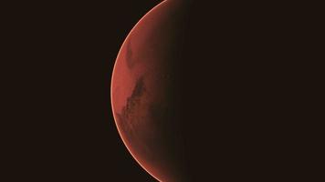 planeta rojo marte en el cielo estrellado video