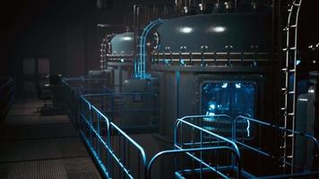 réacteur thermonucléaire ou nucléaire de centrale électrique cyberpunk futuriste video