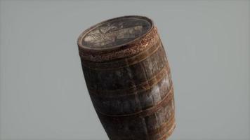 classic old rusted wooden barrel video