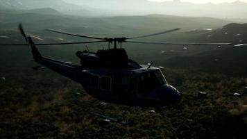 Slow Motion United States military helicopter in Vietnam video