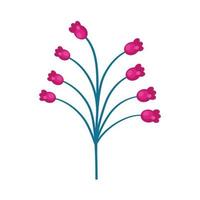 branch with pink flowers vector