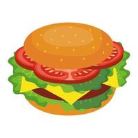 diseño de vector de icono de hamburguesa aislado