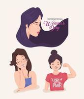 icono para el día internacional de la mujer vector