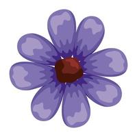 linda flor morada vector