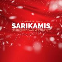 22 de diciembre conmemoración de los sarikamis. respetar y conmemorar. vector