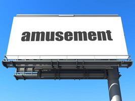 amusement word on billboard photo