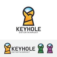 Keyhole vector concept logo design