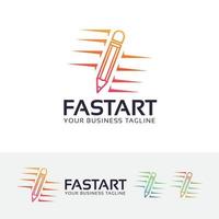 Pencil vector concept logo design