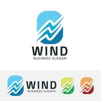 diseño de logotipo de concepto de vector de viento