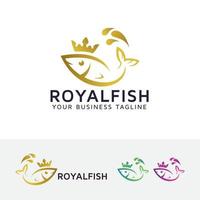 Gold fish vector logo design