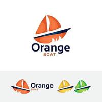 diseño de logotipo de concepto de barco vector