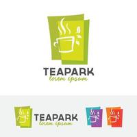 Tea concept logo design vector
