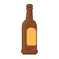 botella de cerveza sobre fondo blanco vector