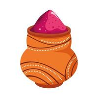 powder pink celebration happy holi vector