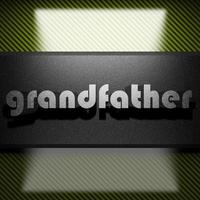 grandfather word of iron on carbon photo