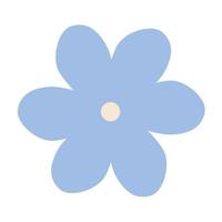 Isolated blue flower vector design