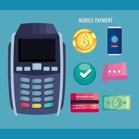 dataphone and electronic payments vector