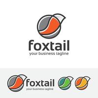 Fox tail logo design template vector