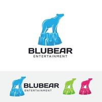 Bear animal logo design vector