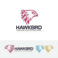 Hawk bird logo design template vector