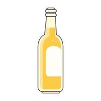 bottle of beer on white background vector