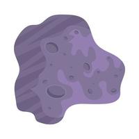 piece of asteroid isolated vector