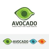 Avocado fruit vector logo design