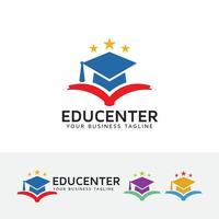 diseño de logotipo de vector de centro de educación
